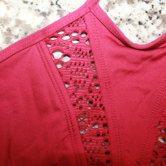 Maroon Halter Swim Top - Picture 4 of 4